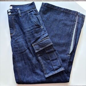 Alice + Olivia Dark Blue Flare Jeans